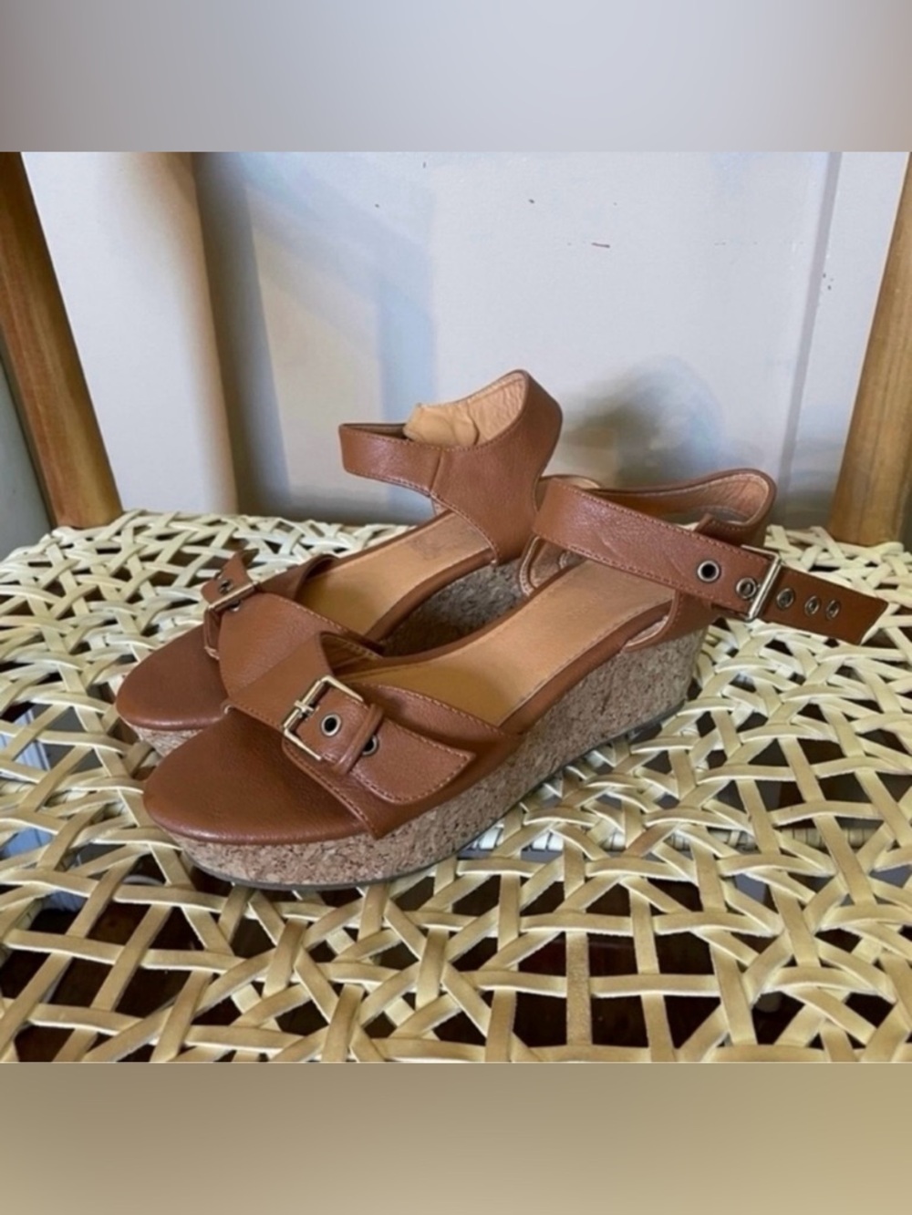 Anne Marie platform cork sandals size 8
